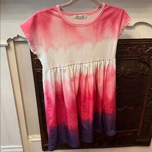 Charming Ombre Kids Dress in Pink and Purple